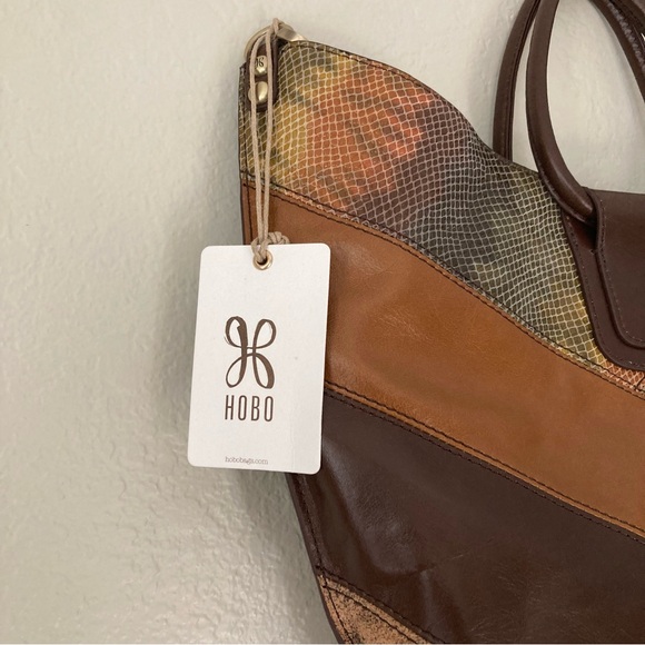 HOBO Sheila Tote in Mocha Patchwork Leather - Picture 7 of 13
